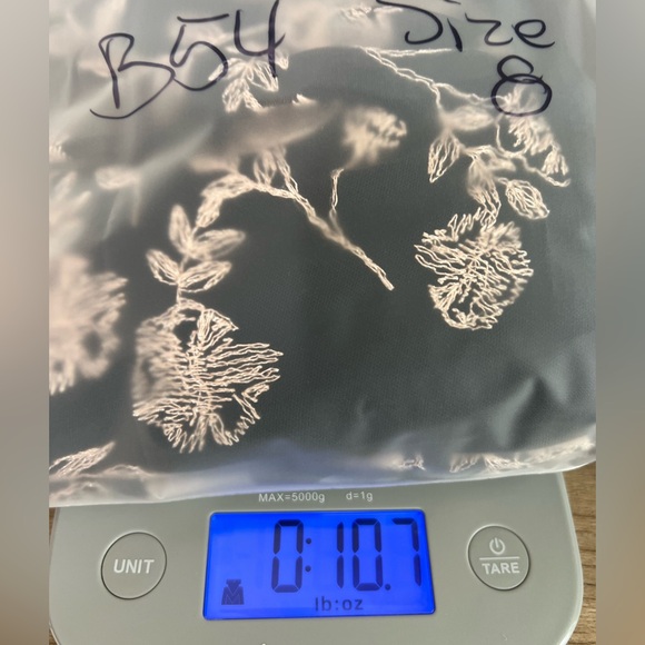 J. Taylor Sheer Black Metallic Rose Dress Size 8 - Picture 11 of 11